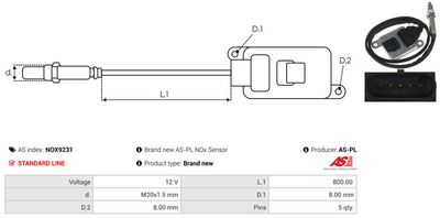 SENZOR NOX INJECTIE ADITIV AS-PL NOX9231 2