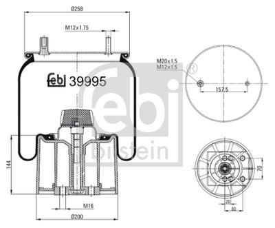 Bälgar, luftfjädring FEBI BILSTEIN 39995