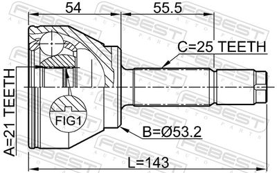 Joint Kit, drive shaft 2110-FUS