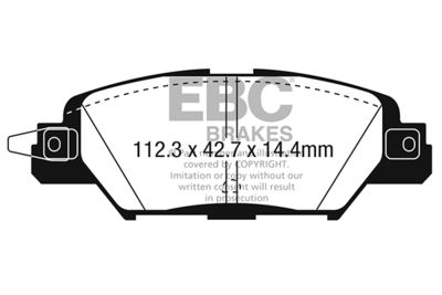 Комплект тормозных колодок, дисковый тормоз EBC Brakes DPX3071 для MAZDA CX-5