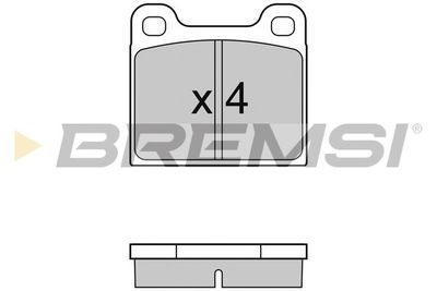 Комплект тормозных колодок, дисковый тормоз BREMSI BP2096 для AUDI 60
