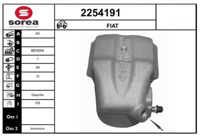 EAI 2254191 Тормозной суппорт  для FIAT 131 (Фиат 131)