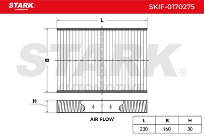 Филтър купе (поленов филтър) STARK SKIF-0170275