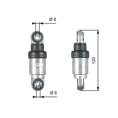 AMORTIZOR VIBRATII CUREA TRANSMISIE CU CANELURI GATES T39215