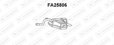 Глушитель выхлопных газов конечный VENEPORTE FA25806 для FIAT PALIO