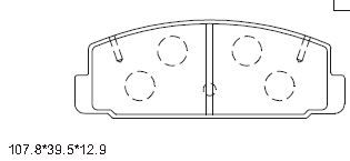 Комплект тормозных колодок, дисковый тормоз ASIMCO KD3791 для HAIMA (FAW) 3