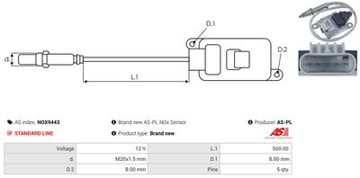 SENZOR NOX INJECTIE ADITIV AS-PL NOX9443 2