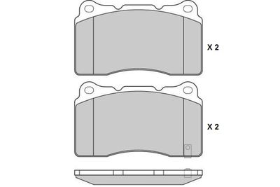 Комплект тормозных колодок, дисковый тормоз E.T.F. 12-1157 для MITSUBISHI LANCER
