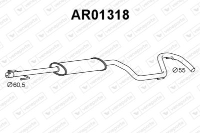 Предглушитель выхлопных газов VENEPORTE AR01318 для ALFA ROMEO 159