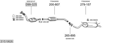 Układ wydechowy BOSAL SYS10628