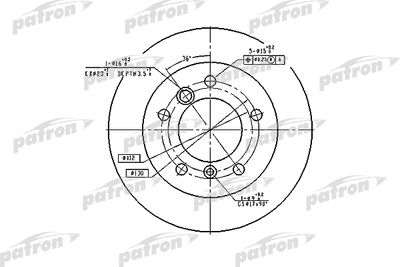 Тормозной диск PATRON PBD4088 для MERCEDES-BENZ SPRINTER