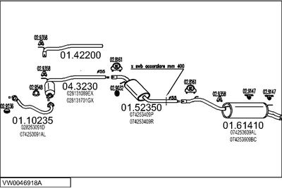 SISTEM DE ESAPAMENT MTS VW0046918A005281