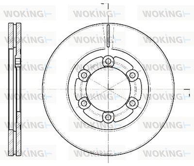 Тормозной диск WOKING D61139.10 для KIA K2700