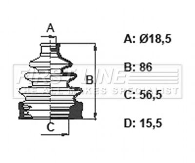 Bellow, drive shaft FIRST LINE FCB6372