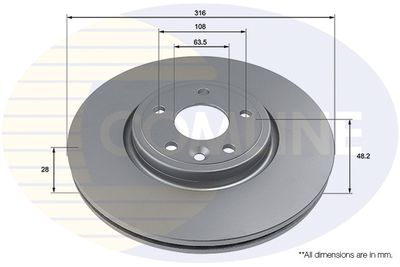 COMLINE ADC2929V Тормозные диски  для JAGUAR F-TYPE (Ягуар Ф-тпе)