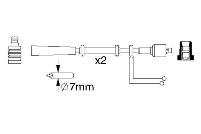 Комплект проводов зажигания BOSCH 0 986 357 080 для FIAT 126