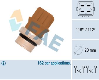 FAE 35580 Датчик температуры охлаждающей жидкости  для SEAT INCA (Сеат Инка)