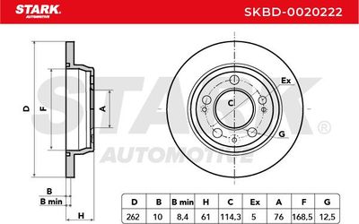 спирачен диск STARK SKBD-0020222