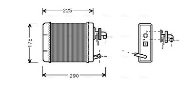 AVA QUALITY COOLING Kachelradiateur, interieurverwarming (FT6102)