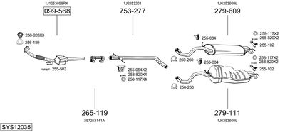 SISTEM DE ESAPAMENT BOSAL SYS12035