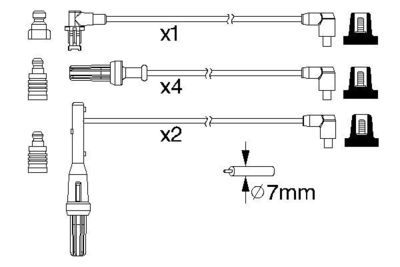 Комплект проводов зажигания BOSCH 0 986 357 170 для RENAULT SAFRANE