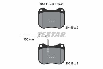 Комплект тормозных колодок, дисковый тормоз TEXTAR 2045502 для PEUGEOT 505