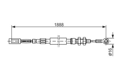 CABLU FRANA DE PARCARE BOSCH 1987477420