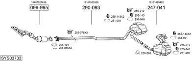 Изпускателна система BOSAL SYS03733