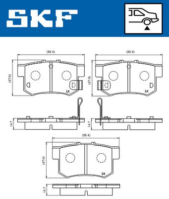 Brake Pad Set, disc brake VKBP 90505 A