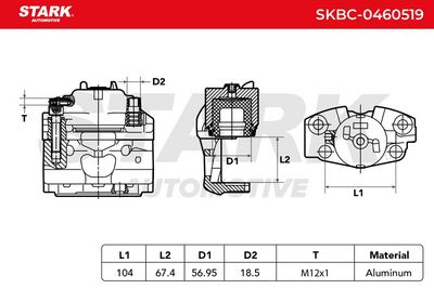 спирачен апарат STARK SKBC-0460519