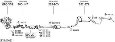 Изпускателна система BOSAL SYS03062