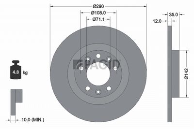 Tarcza hamulcowa PAGID 55673NC
