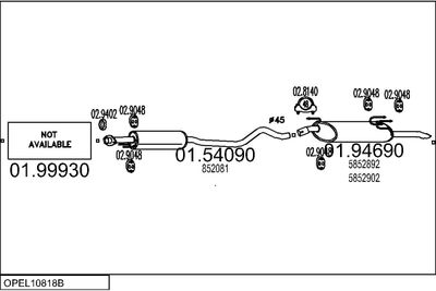 SISTEM DE ESAPAMENT MTS OPEL10818B003878