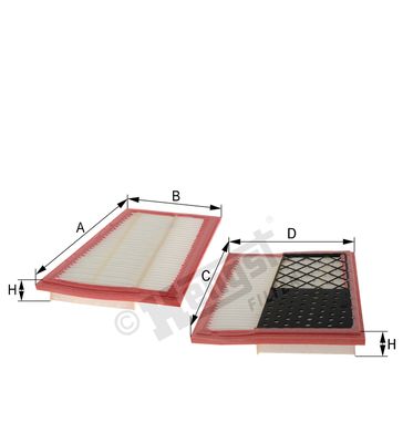 FILTRU AER HENGST FILTER E627L