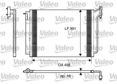 VALEO 817575 Радіатор кондиціонера для BMW (Бмв)