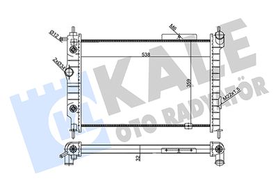 KALE OTO RADYATÖR 356995 Радиатор охлаждения двигателя для OPEL ASTRA F Кабриолет (T92)