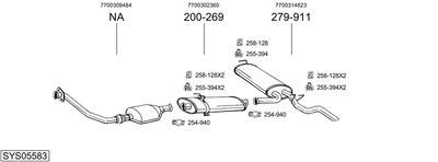 Układ wydechowy BOSAL SYS05583
