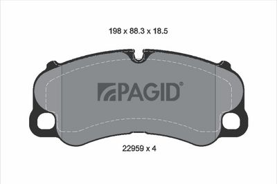 Zestaw klocków hamulcowych, hamulce tarczowe PAGID T2910N