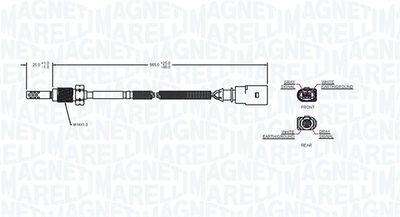 Sensor, exhaust gas temperature 172000123010