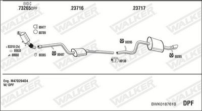Изпускателна система WALKER BWK018761B
