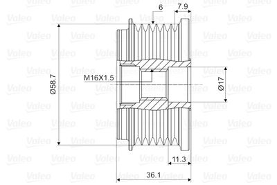 SISTEM ROATA LIBERA GENERATOR VALEO 588033 1