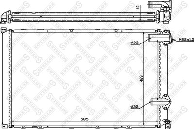 Радиатор, охлаждение двигателя STELLOX 10-25280-SX для RENAULT SAFRANE