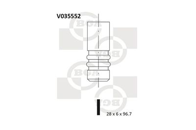 BGA V035552 Клапан впускной  для FORD COUGAR (Форд Коугар)