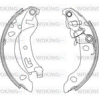 WOKING Z4138.01 Ремкомплект барабанных колодок  для FIAT PANDA (169_) 1.2 (169AXF2A, 169AXF1A)