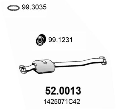 Катализатор ASSO 52.0013 для SUZUKI SWIFT