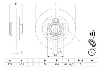 Brake Disc 0 986 479 F30