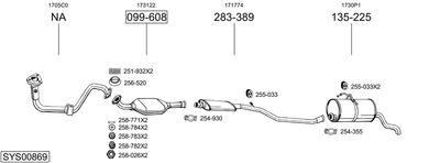 Układ wydechowy BOSAL SYS00869