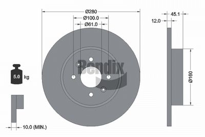 DISC FRANA BENDIX Braking BDS1978