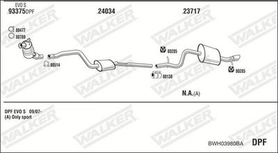 Изпускателна система WALKER BWH03980BA