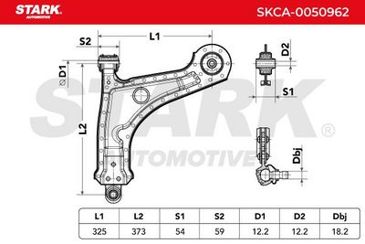 носач, окачване на колелата STARK SKCA-0050962